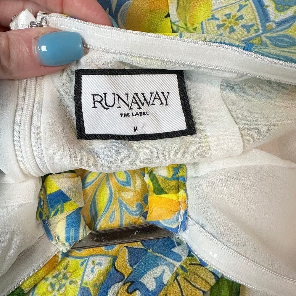 REVOLVE Strapless Floral Cutout Maxi Dress in Yellow & Blue - Picture 11 of 11